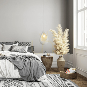 Pendant Light Zambelis Beige 40 cm Glasfiber E27 Max 15W small 0