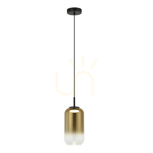 Taklampa Zambelis LED svart matt-guld glas 12W 3000K 15 cm small 0