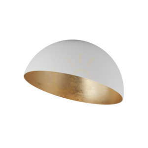 Zambelis Plafond vit matt bladguld metall Ø50 cm small 1
