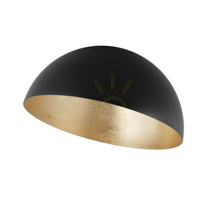 Plafond Zambelis svart matt bladguld metall 70 cm E27 max 40W small 1