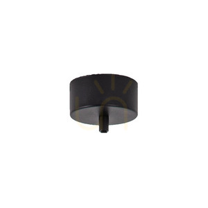 Zambelis 23280 takkåpa för kabelanslutning, svart med sandstruktur, Ø8 cm small 0