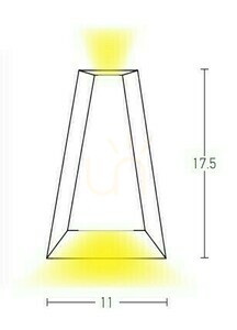 Zambelis E135 LED-vägglampa för utomhusbruk med uppåt- och nedåtriktat ljus, grafitgrå, 2×3 W, 3000 K, IP54 small 1