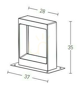 Pollarlampa för utomhusbruk LED 8W Betong ZAMBELIS small 2