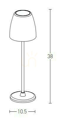 Kontrollera Portabel bordslampa för utomhusbruk LED 2W Vit ZAMBELIS