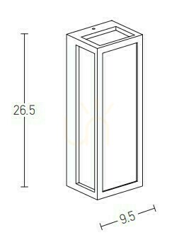 Kontrollera Vägglampa för utomhusbruk LED 9W Svart ZAMBELIS
