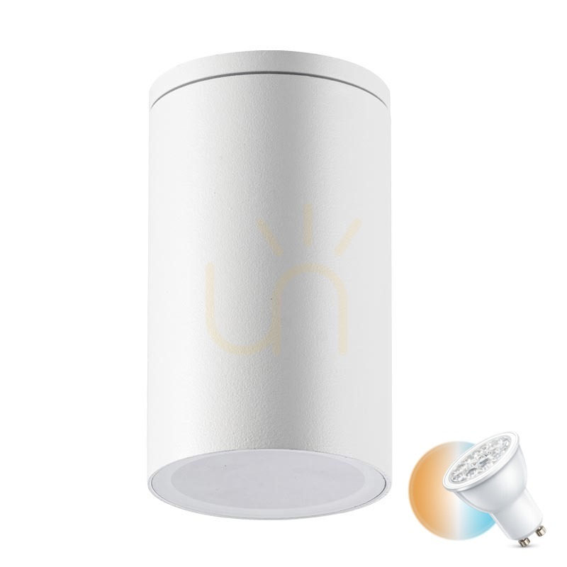 Kontrollera Zambelis taklampa utomhus GU10 IP54 vit aluminium Zambelis taklampa utomhus GU10 IP54 vit aluminium