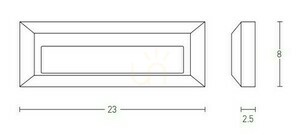 Steglampa för vägg utomhus 3W LED Graphite ZAMBELIS small 1