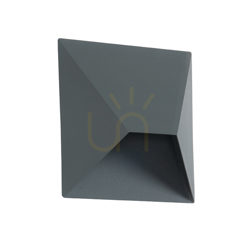 Kontrollera Utomhusvägglampa Zambelis E243 LED 7W 480 lm 3000K grafit IP54 aluminium 15x15 cm