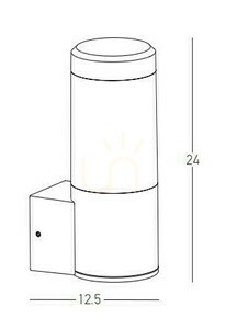 Vägglampa utomhus LED 10W grafit Zambelis IP54 3000K small 2