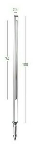Zambelis E280 LED-trädgårdslampa med markspett 15W 100 cm mörkbrun small 1