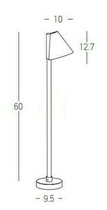 Pollarlampa för utomhusbruk LED 6W Graphite ZAMBELIS small 2