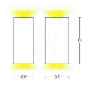 Vägglampa för utomhusbruk 2xgu10 ABS Svart ZAMBELIS small 2