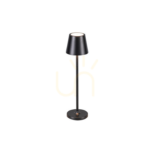 Kontrollera Portabel bordslampa för utomhusbruk 1,5w 3000k Aluminium Svart ZAMBELIS