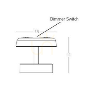 Portabel bordslampa för utomhusbruk 2W 3000k aluminium vit ZAMBELIS small 1