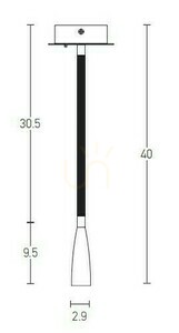 Zambelis H63 LED-vägglampa 3 W borstad mässing 3000 K small 1