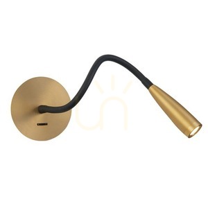 Zambelis H63 LED-vägglampa 3 W borstad mässing 3000 K small 2