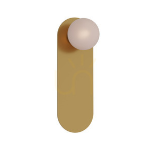 Vägglampa Zambelis G9 Matt Guld Metall Opalglas small 1