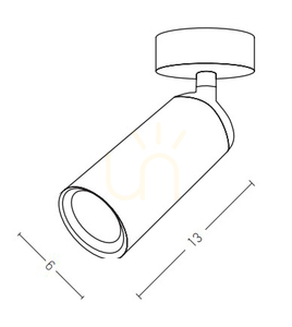Tak Rörlig Spot LED 9W Svart ZAMBELIS small 1