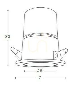 Spot LED Downlight 10W Vit Matt - Svart Matt Reflektor ZAMBELIS small 1