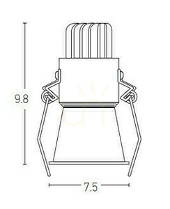 Spot LED Downlight 10W Vit ZAMBELIS small 1