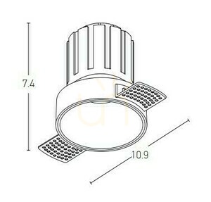 Trimless Spot LED 6W Vit ZAMBELIS small 1