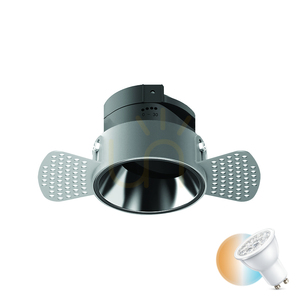 Trimless Spot 1xgu10 sandvit - svart krom ZAMBELIS small 0