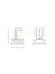 Zambelis S146 vinklingsbar infälld LED-spotlight svart 9 W 3000 K small 1