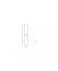 Zambelis S216 LED-takspot 5 W 3000 K, sandvit small 3