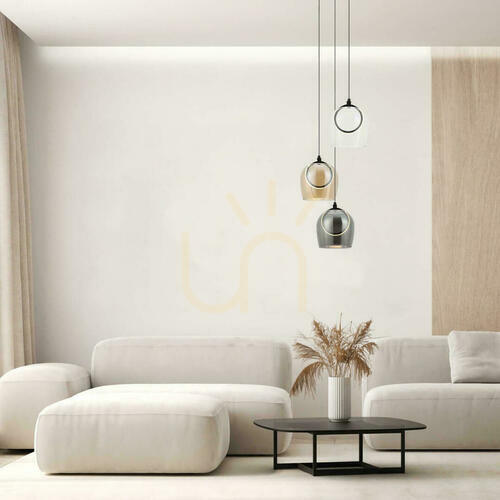 Kontrollera Pendellampa Zambelis LED 18W 3000K svart matt rökt glas 44 cm