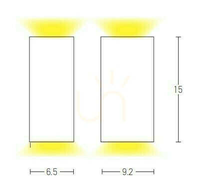 Kontrollera Vägglampa utomhus Zambelis 2xGU10 grafit IP54 aluminium glas