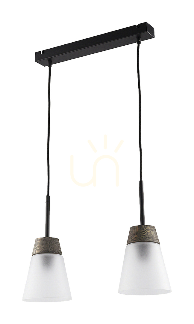 Kontrollera DOMINO Pendellampa Svart 2xE27/15W DOMINO Pendellampa Svart 2xE27/15W