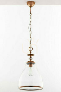 Jupiter ISLA 1781 pendellampa, kopparfärgad, glasskärm, 1×E27 small 1