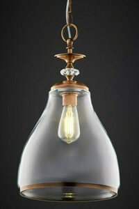 Jupiter ISLA 1781 pendellampa, kopparfärgad, glasskärm, 1×E27 small 11