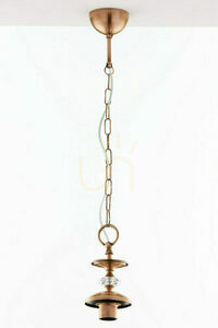 Jupiter ISLA 1781 pendellampa, kopparfärgad, glasskärm, 1×E27 small 12