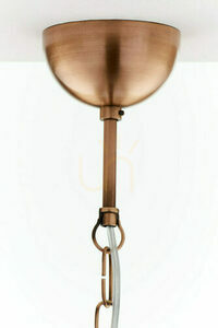 Jupiter ISLA 1781 pendellampa, kopparfärgad, glasskärm, 1×E27 small 13