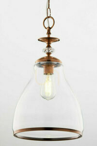 Jupiter ISLA 1781 pendellampa, kopparfärgad, glasskärm, 1×E27 small 2