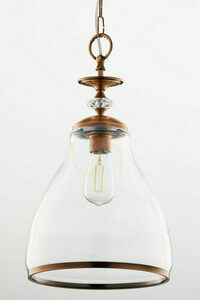 Jupiter ISLA 1781 pendellampa, kopparfärgad, glasskärm, 1×E27 small 3