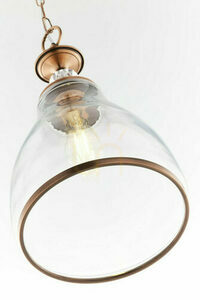 Jupiter ISLA 1781 pendellampa, kopparfärgad, glasskärm, 1×E27 small 4