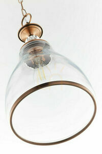 Jupiter ISLA 1781 pendellampa, kopparfärgad, glasskärm, 1×E27 small 5