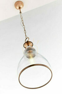 Jupiter ISLA 1781 pendellampa, kopparfärgad, glasskärm, 1×E27 small 6