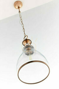 Jupiter ISLA 1781 pendellampa, kopparfärgad, glasskärm, 1×E27 small 7