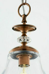 Jupiter ISLA 1781 pendellampa, kopparfärgad, glasskärm, 1×E27 small 8