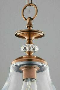 Jupiter ISLA 1781 pendellampa, kopparfärgad, glasskärm, 1×E27 small 9
