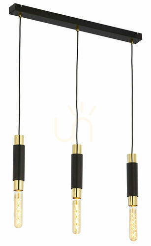 Kontrollera LILE Taklampa Guld 3XE27/15W
