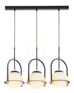 Jupiter ROSSO 1916 svart pendellampa, 3 × E27 small 1