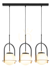 Jupiter ROSSO 1916 svart pendellampa, 3 × E27 small 0