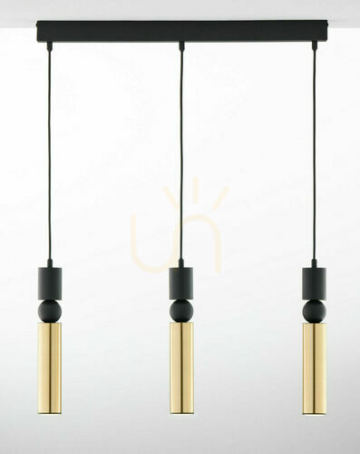 Kontrollera Pendellampa Jupiter ALAS 2007 guld/svart 3xGU10 14 W 60 cm