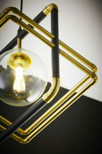 Kontrollera Jupiter FIORI 2028 pendellampa, guld och svart, 1×G9, 29 cm