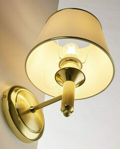 Jupiter CLASSIC 208A vägglampa, satinerad mässing, 1 × E27 / 15 W small 6