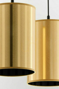 Taklampa Jupiter CORTINA 2091 guld, 2 cylindriska skärmar på 50 cm skena, 2x E27 small 11